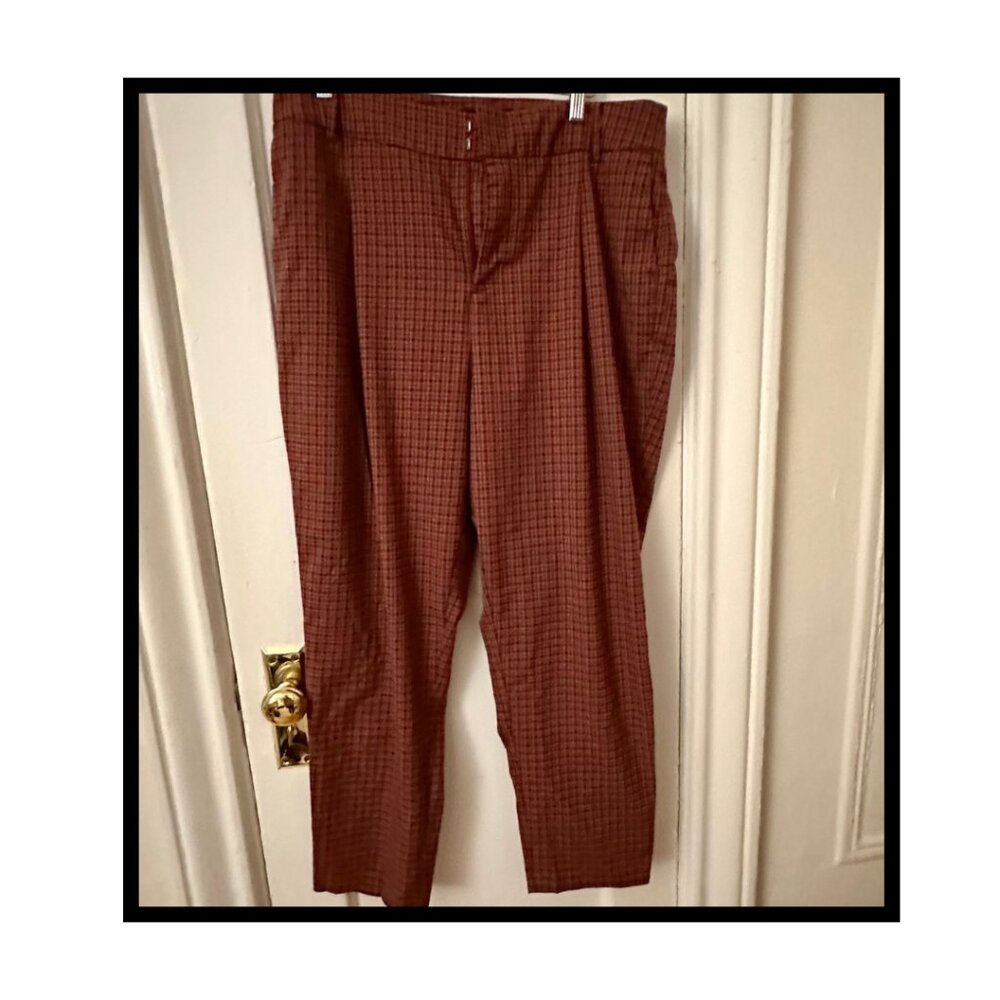 ELOQUII STRAIGHT LEG PLAID PANTS SIZE 14